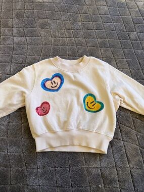 Molo Cream Ribbed-Neck Sweatshirt